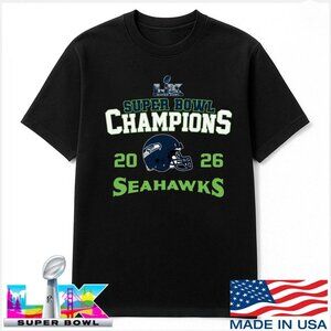 Seattle Seahawks 2026 Super Bowl LX Champions Helmet Shirt NFL Fan Tee